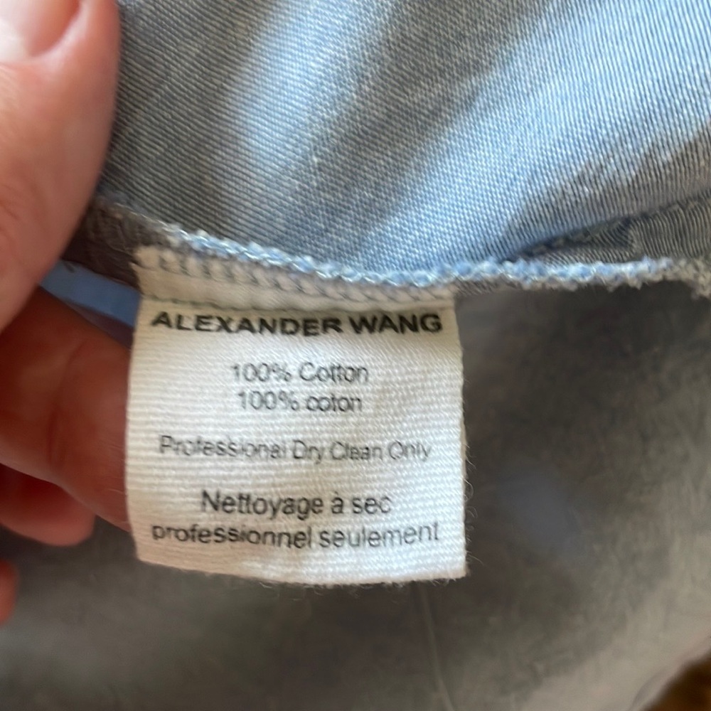 Alexander Wang light blue cotton sleeveless top, size US 0 - Picture 6 of 8
